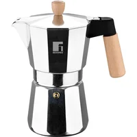 Cafetera Bergner en Aluminio para 6 Tazas con Mango y Pomo de Madera de Haya 300ml