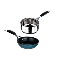 Set Sartén y Cacerola Midnight Blue Sartén 16 cm y Cacerola 16 cm Bergner