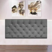 Cabecero Sencillo Fantasy Flotante 100X60 Microfibra Gris