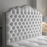 Cabecero Queen Nebraska de Piso 160X150 Ecocuero Blanco