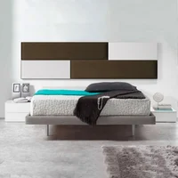 Cabecero King de Lujo Haifa 200X200 Ecocuero Café-Blanco