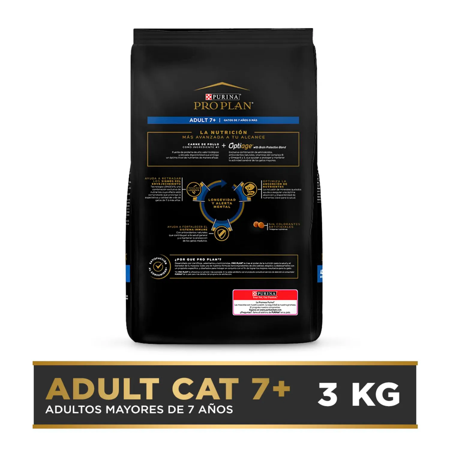 Comida Seca Para Gato Senior Pro Plan 3kg