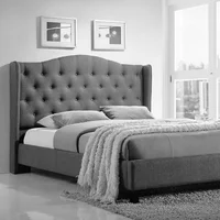 Cabecero de Lujo Bolonia Gris Ecocuero 160X150