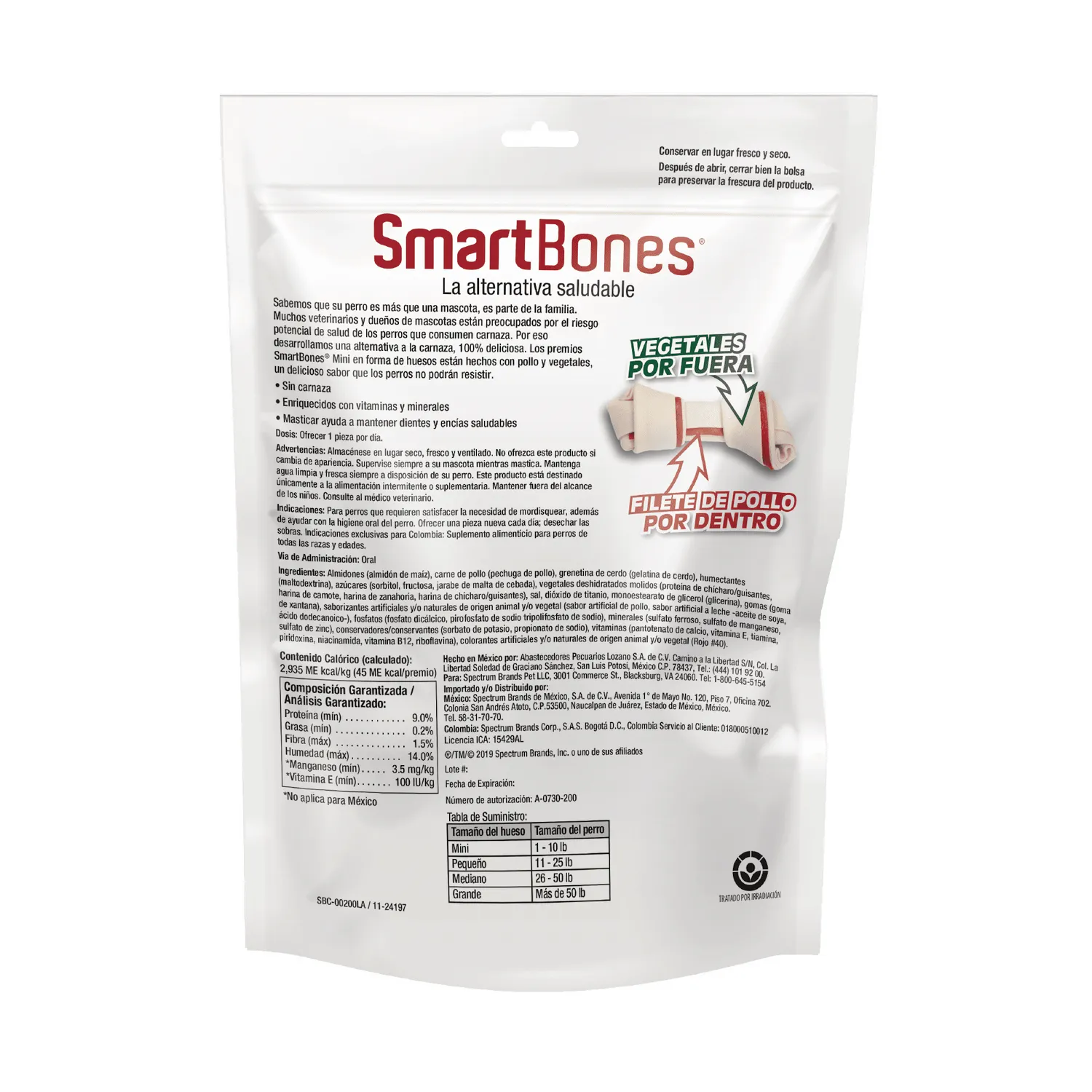 Snack para perro smartbone chicken mini 16und 3