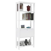 Estanteria Biblioteca Match con Puerta en Mdp 166x63cm Blanco