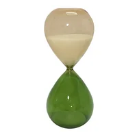 Reloj de Arena Vidrio 8.3x20 cm Verde Ambar Vibrance