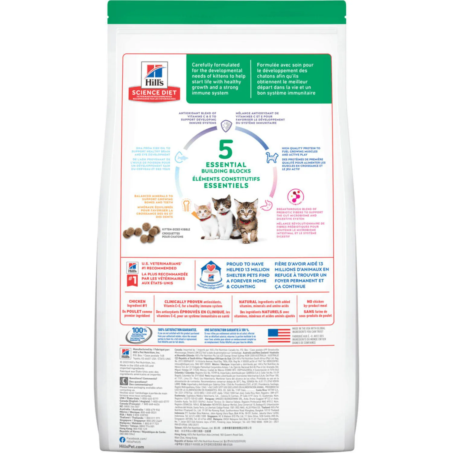 Comida Seca Para Gato Cachorro Hills Kitten Healthy Development 1.5kg