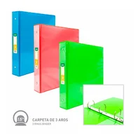 Carpeta Catalogo Color 3 Aros 1.5" Pza