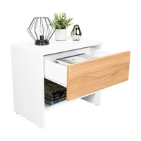 Mesa De Noche Dasel 46X50X35 Rta Fresno Blanco