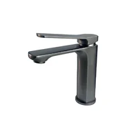 Grifería Lavamanos Kass Gun Metal Satinado Baja Monocontrol Consumo 7.3 l/ciclo