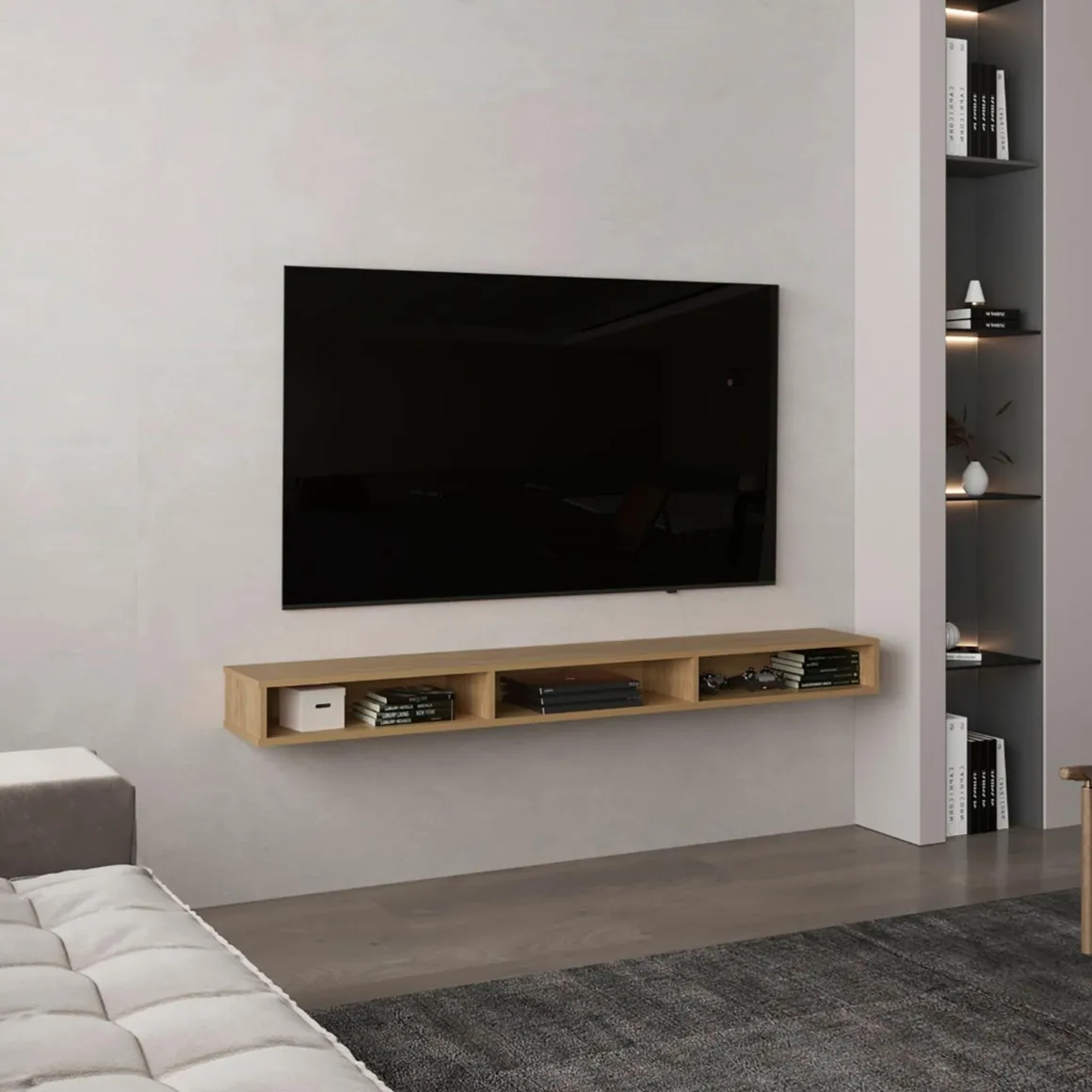 Rack Flotante Luft 15x180x29 Rta Fresno Eu - Homecenter.com.co