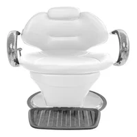 Silla de Barberia Estetica Reclinable Blanca