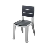 Silla Plástica Sin Brazos Madeira Color Cuarzo Mq