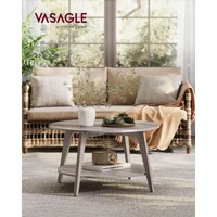Mesa Redonda VASAGLE MAEZO con Almacenamiento para Sala Moderna