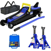 Gato Hidráulico 2 Toneladas Con Soportes Y Kit De Reparación De Neumáticos