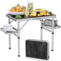 Mesa de Campamento Titanker 62 x 41 x 53 cm Plegable con Alas Laterales