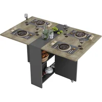 Mesa Plegable con Ruedas y Estantes