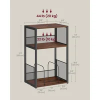 Soporte de 3 Niveles para Tocadiscos y Vinilos