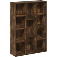 Estantería Abierta Reversible Furinno de 11 Cubos Serie Luder, Color Pino Ámbar