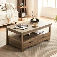 Mesa de Centro Farmhouse con Almacenamiento y Cajones
