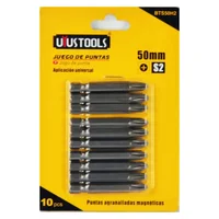 Set X 20 Puntas Magneticas Ph2 Estrella para Taladro de 50 mm Uyus