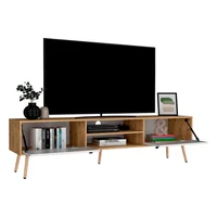 Rack para Tv 75 pulgadas 180 x 48cm Huna RTA Macadamia Blanco Set X 4 Unidades