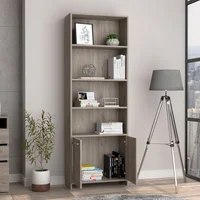 Biblioteca Lisa 180 con Puerta RTA Ceniza Set X 4 Unidades