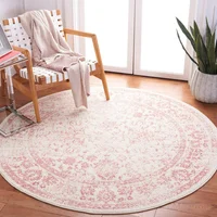 Alfombra Redonda Antideslizante Safavieh 122 cm Verde Oscuro Marfil Vintage