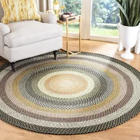 Alfombra Redonda Safavieh Trenzada Multicolor para Interior y Exterior 213 cm