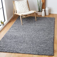 Alfombra Decorativa Hecha a Mano Safavieh 91 x 152 cm Gris Oscuro Lana Algodón
