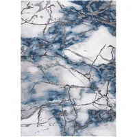 Tapete Moderno Safavieh Antimanchas 61x122 cm Gris Azul Diseño Abstracto