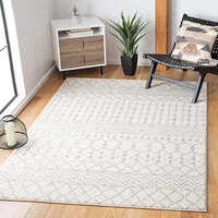 Alfombra Safavieh Tulum 122 cm x 183 cm Marfil y Gris Claro Estilo Bohemio