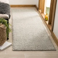 Alfombra Safavieh Natura De Lana Hecha A Mano 69 cm x 366 cm Color Plateado De Estilo Transicional
