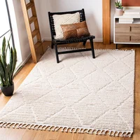 Alfombra Lavable Antideslizante Adiva Rugs 198 x 274 cm Beige Estilo Tribal Marroquí