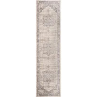 Camino de Alfombra Safavieh Brentwood 61 x 366 cm Crema y Gris Diseño Tradicional