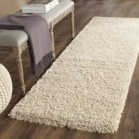 Alfombra Lavable Antideslizante Safavieh 69 x 244 cm Beige Suave Pila Alta
