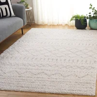 Alfombra Lavable Antideslizante Safavieh 200 cm x 279 cm Marfil Beige Diseño Marroquí