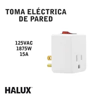 Toma Eléctrica De Pared 1 Sal P/T Con Interruptor