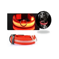 Collar Luz Led Reflectivo Para Mascotas Rojo Xs