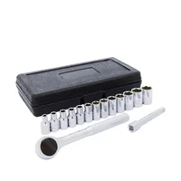 Juego de Copas Ratchet y Extensión 15 Piezas 1/4 Pulgada Combinadas Surtek