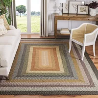 Tapete Safavieh Trenzado de Algodón Hecho a Mano Reversible Multicolor Azul