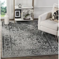 Alfombra Decorativa Safavieh Adirondack 4 x 6 Pies Gris y Negro Diseño Oriental