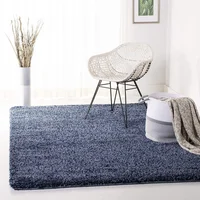 Alfombra Safavieh Shag Azul Marino 91 cm x 152 cm Pelo Grueso Suave Antipelusa