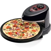 Horno de Pizza Giratorio Presto Negro con Control Dual de Calor 30 cm