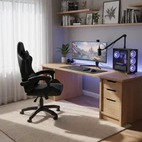 Silla Gamer Hawker 9915 Reclinable con Apoyabrazos y Altura Ajustable Negra