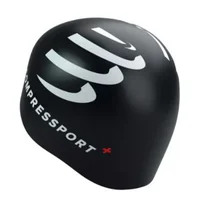 Gorro Natación Compressport Negro Unica Rojo