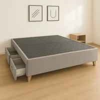 Basecama Semidoble 120x190 con Cajones Gris Plata