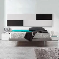 Cabecero de Lujo Sencillo 90X60 Haifa Microfibra Blanco-Negro
