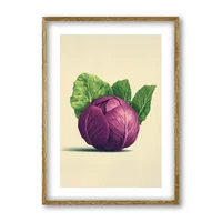 Cuadro Decorativo Artesanal Corazón Carmesí 30x30cm Marco Madera