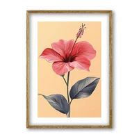 Cuadro Decorativo Artesanal Resplandor Rubí 50x70cm Marco Madera